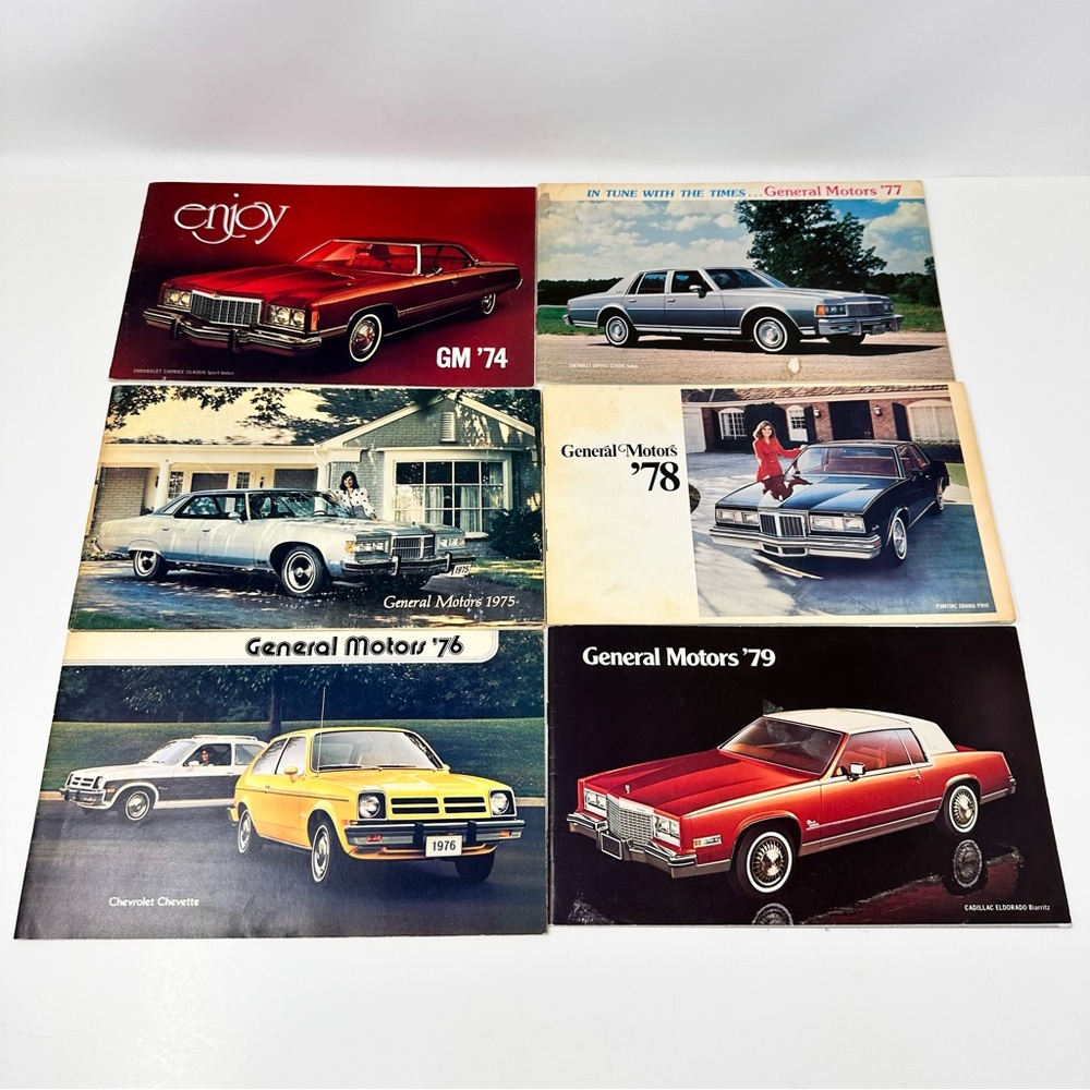 Vintage General Motors 1974-1979 Catalog Booklets Set of 6